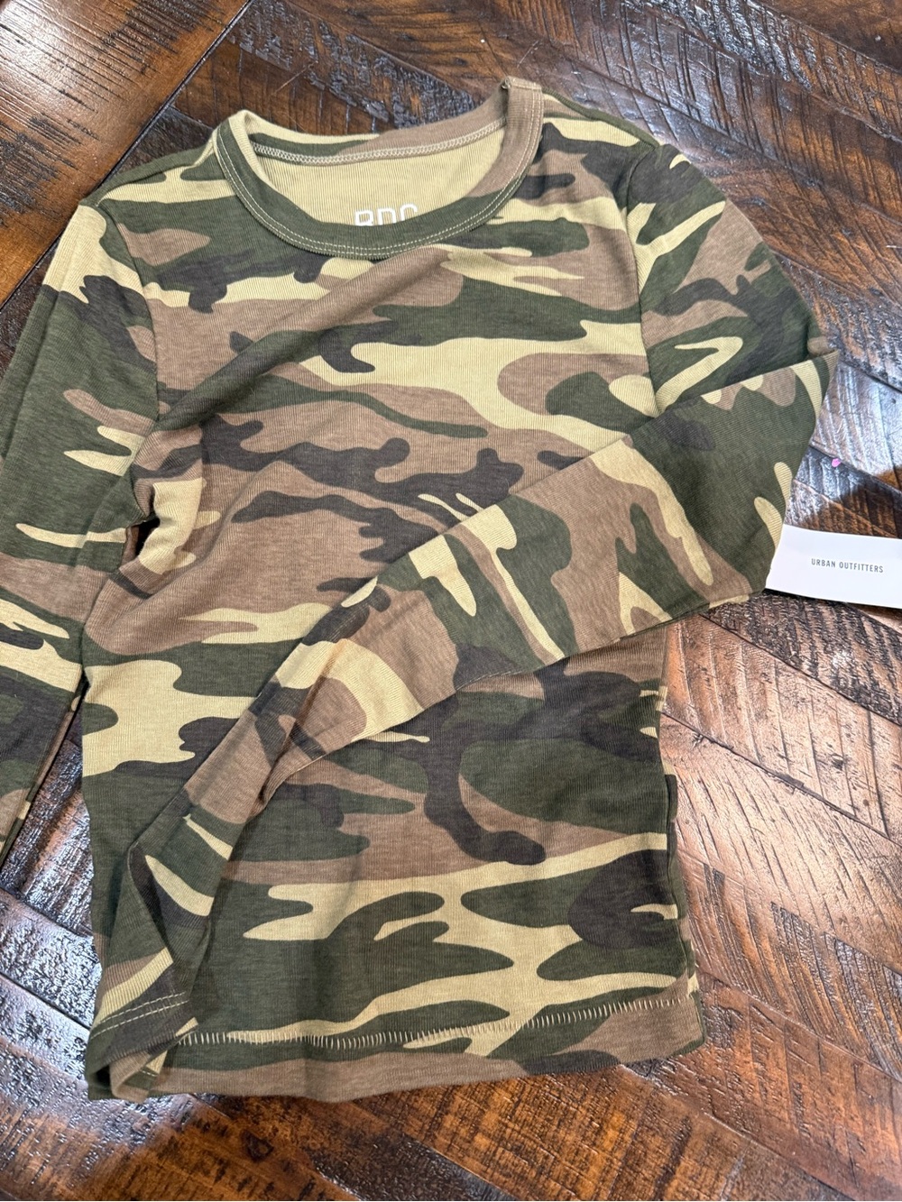 Camo Long-Sleeve Top - Urban Outfitters